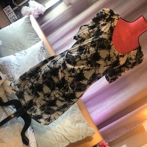 Black and fret side winched dress